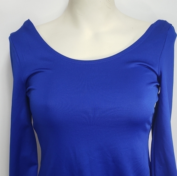 Charlotte Russe Long Sleeve Blue Dress - Picture 6 of 7